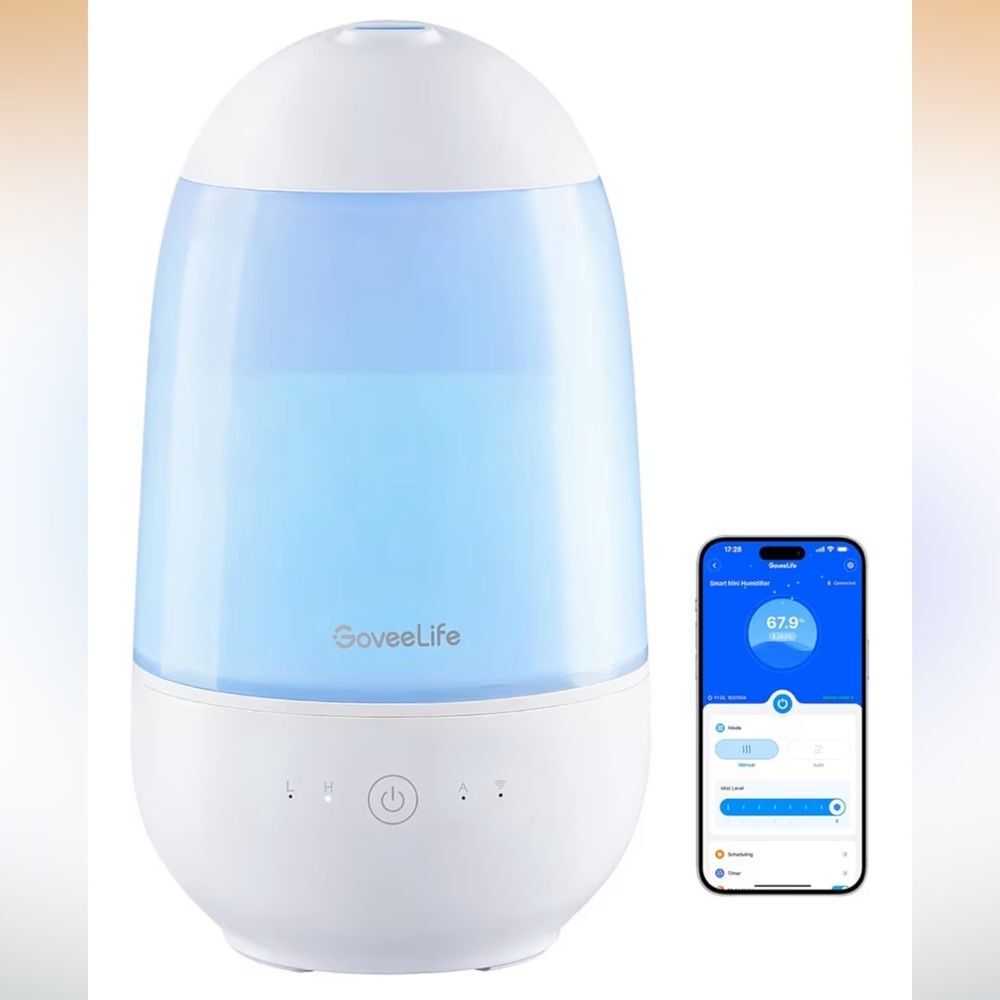 GoveeLife Humidifier for Bedroom, Smart Cool Mist Air Humidifier for Baby